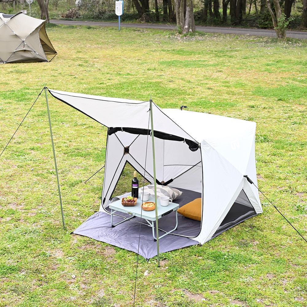 キャンパーズコレクション（Campers Collection） ポップアップテント サンシェード キャンプ パッとサッとサンシェードキューブ PATC-150 WH