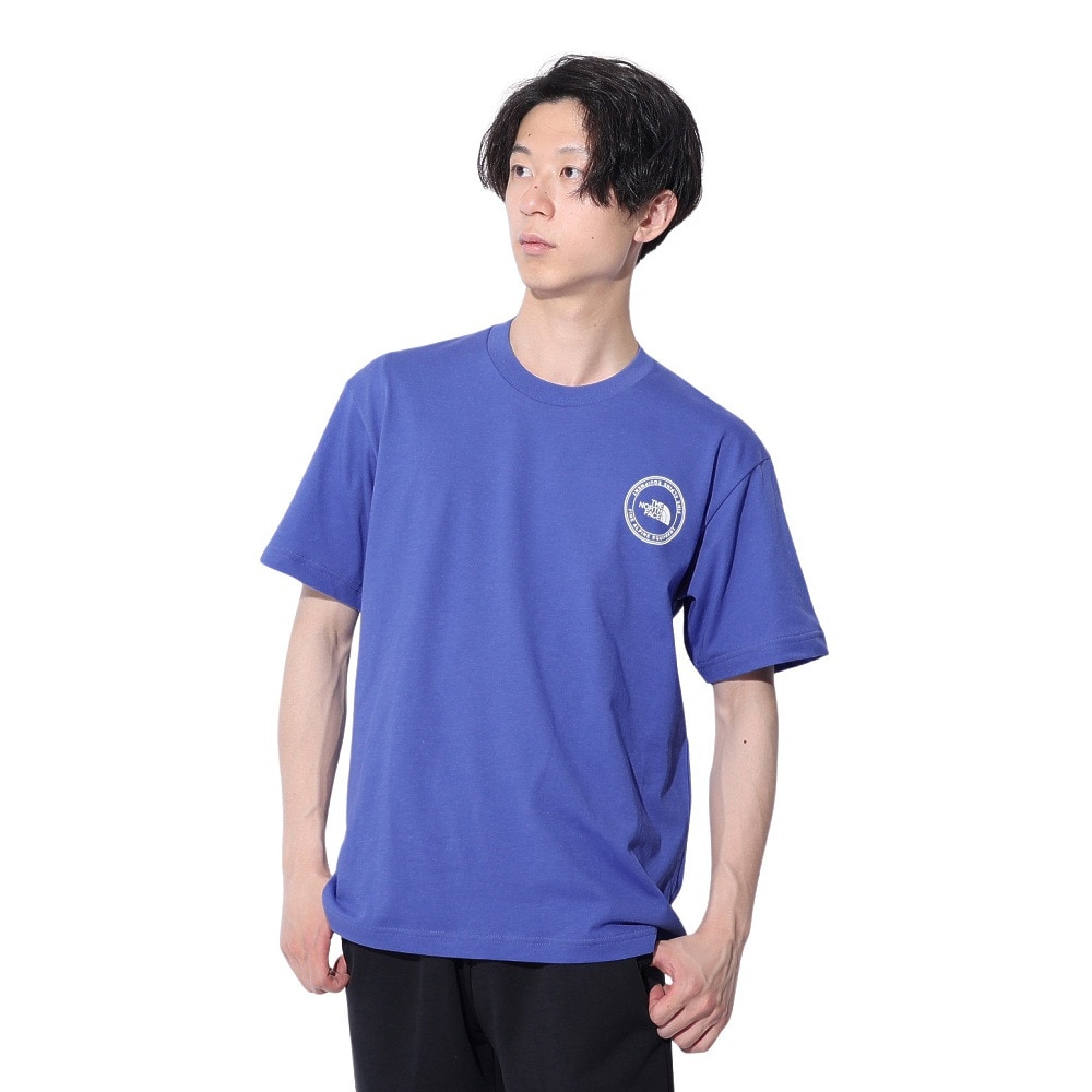 ザ・ノース・フェイス（THE NORTH FACE）（メンズ）Tシャツ 半袖 SIMPLE LOGO シンプルロゴ NT32442X SO ブルー 速乾 伸縮性