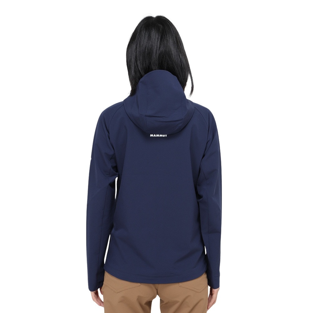 マムート（MAMMUT）（レディース）アウター MACUN 2.0 ソフトシェル フーデッド ジャケット AF 1011-00802-5118 ネイビー EUROサイズ 