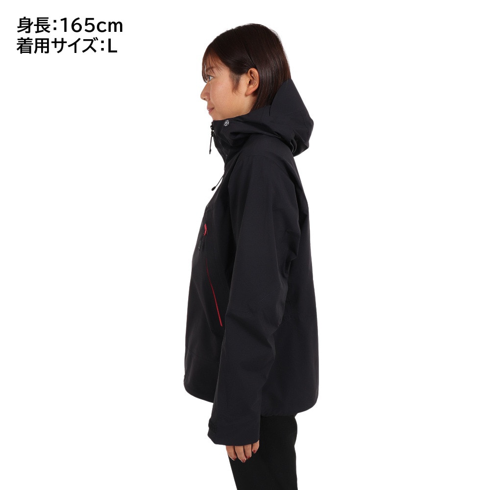 ロジャーエーガー（ROGEREGGER）（レディース）レインジャケット 雨具 防水 CLIMAセンサー W RE2STN562030BLK ブラック 収納袋付 レインウェア