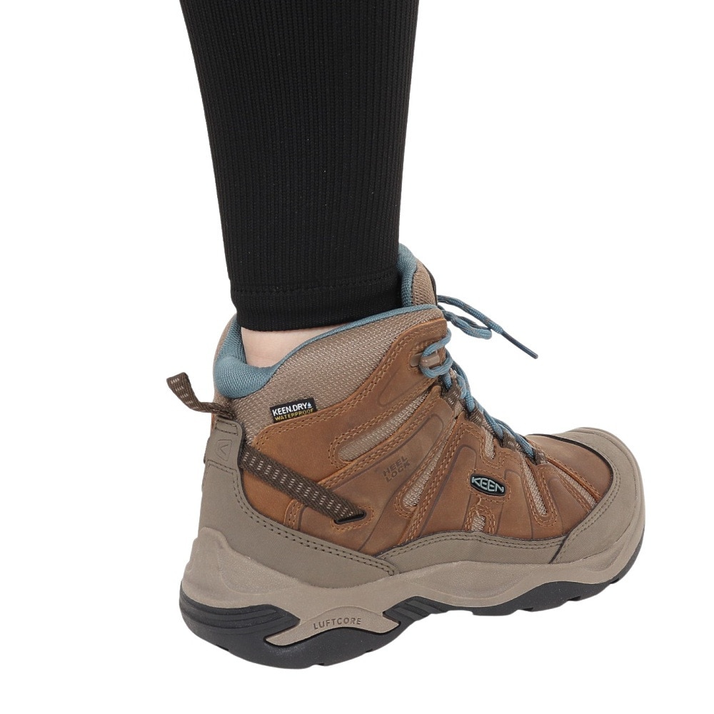 キーン（KEEN）（レディース）防水ハイキングシューズ サーカディア ミッド ウォータープルーフ 1026764 ブラウン トレッキングシューズ 登山靴