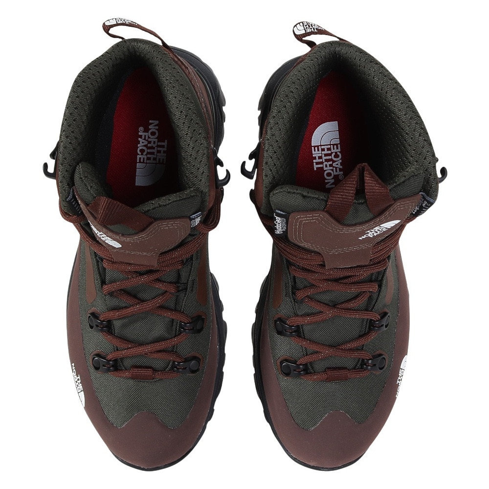 ザ・ノース・フェイス（THE NORTH FACE）（レディース）トレッキングシューズ 登山靴 クレストン ハイク ミッド ウォータープルーフ NFW52321 DK ダークグリーン 防水